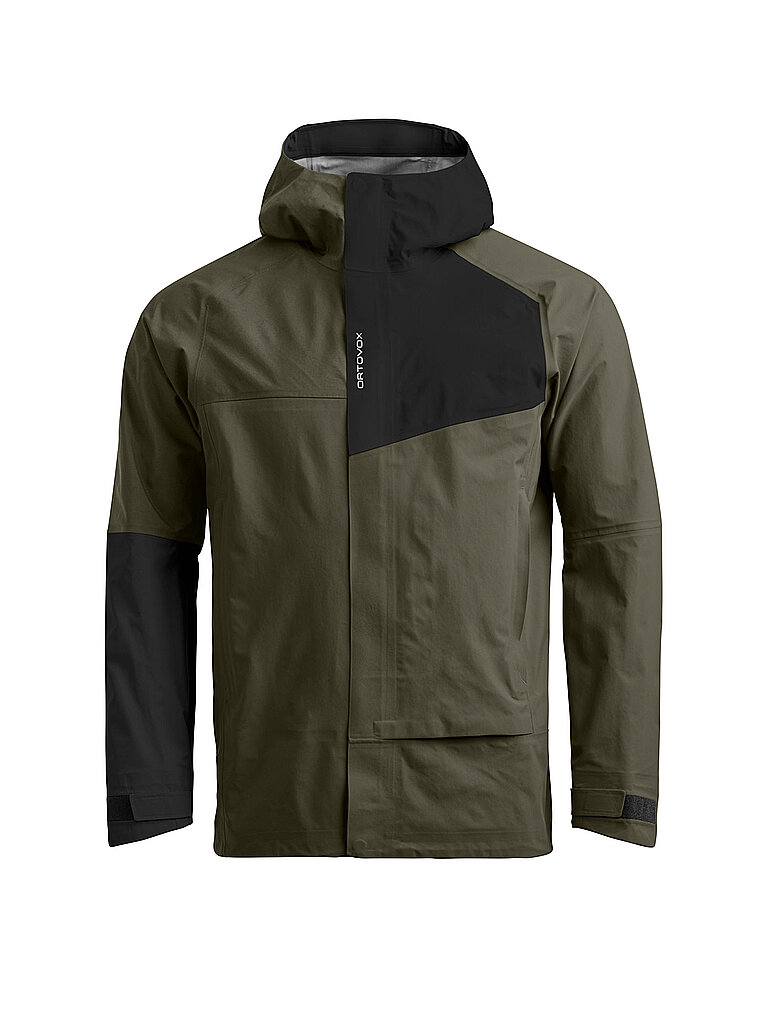 ORTOVOX Herren Wanderjacke Seceda 3L Hoodie olive | S