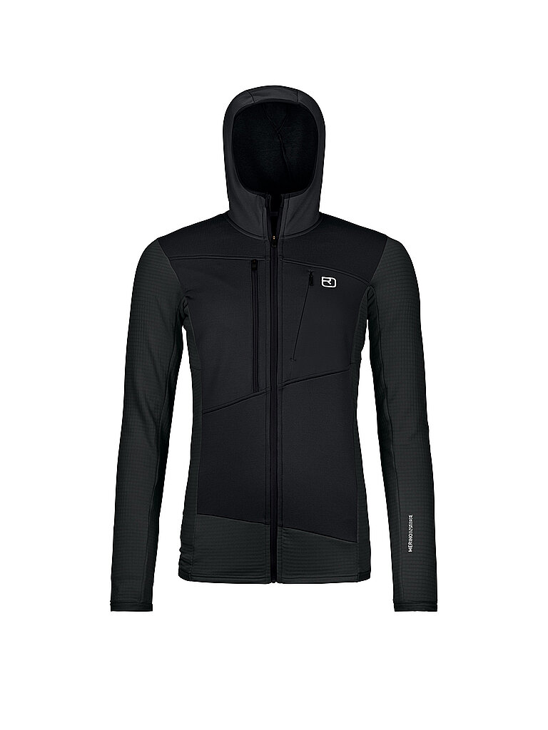 ORTOVOX Damen Fleecejacke Fleece Grid Hoodie schwarz | XS