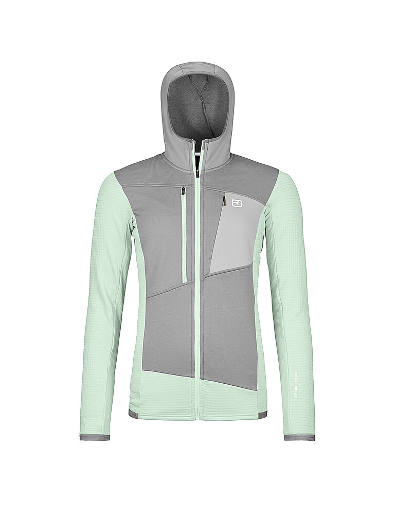 ORTOVOX Damen Fleecejacke Fleece Grid Hoodie hellgrün | XL