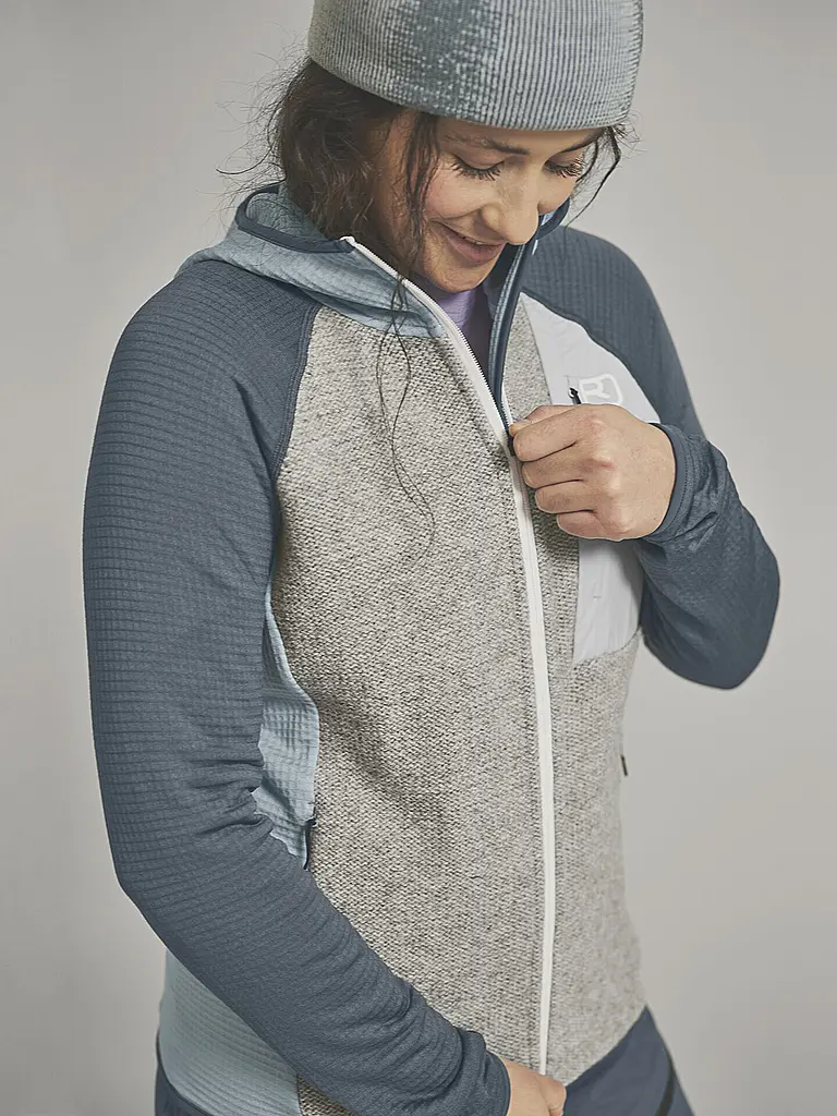 ORTOVOX | Damen Fleecejacke Classic Knit Hoodie | petrol
