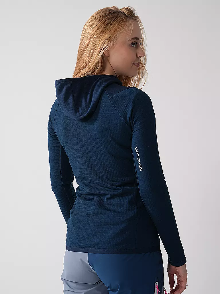 ORTOVOX | Damen Fleecejacke Fleece Grid Hoodie | dunkelblau