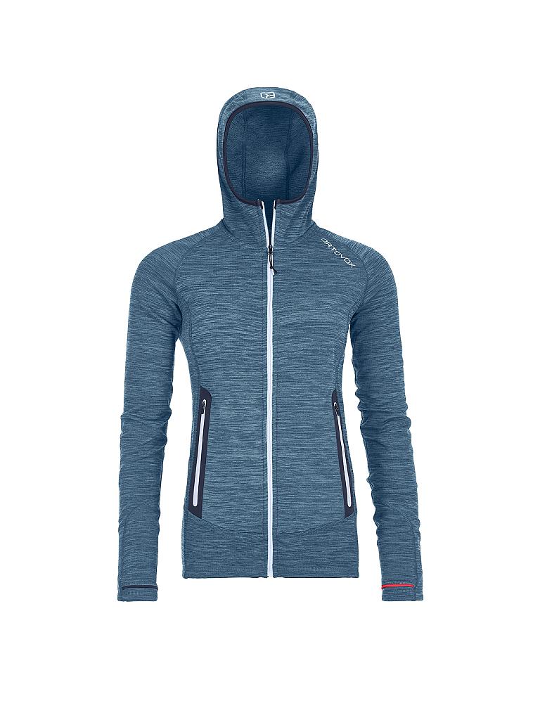 ORTOVOX | Damen Fleecejacke Fleece Light Melange Hoody | blau