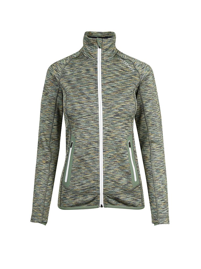 Damen Fleecejacke Fleece Space Dyed gelb