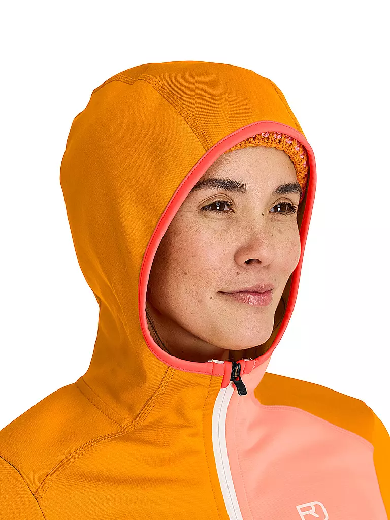 ORTOVOX | Damen Fleecejacke Hoodie | orange