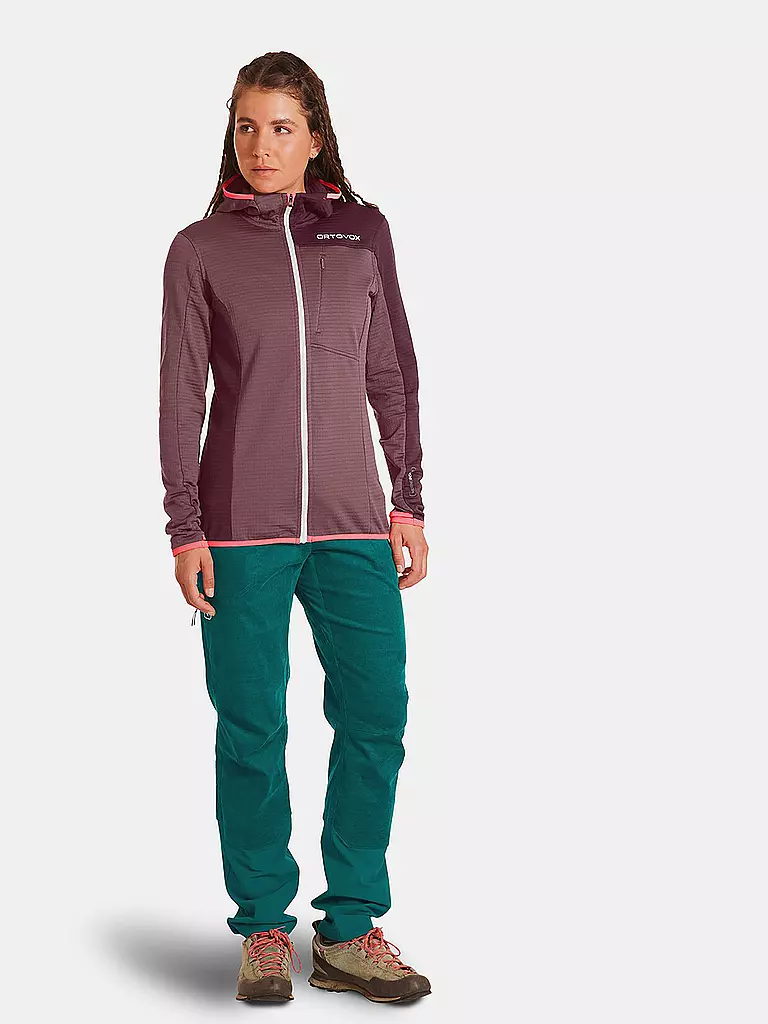 ORTOVOX | Damen Fleecejacke Light Grid Hoodie | beere