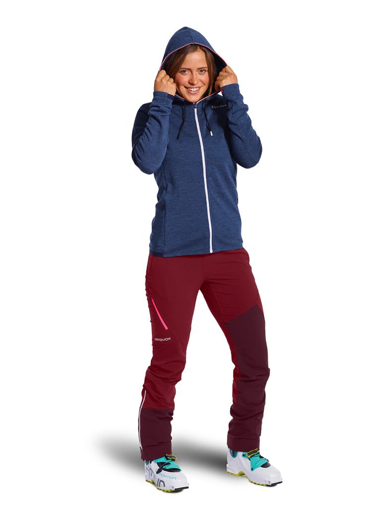 ORTOVOX | Damen Fleecejacke Merino Terry Hoody | blau