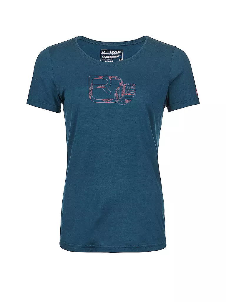 ORTOVOX | Damen Funktionsshirt 120 Cool Tec Leaf Logo  | dunkelblau
