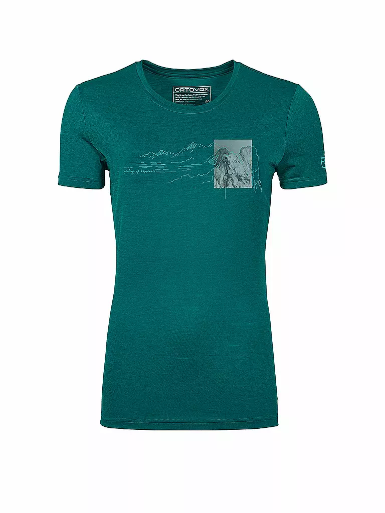 ORTOVOX | Damen Funktionsshirt 140 Cool Illu-Pic | petrol