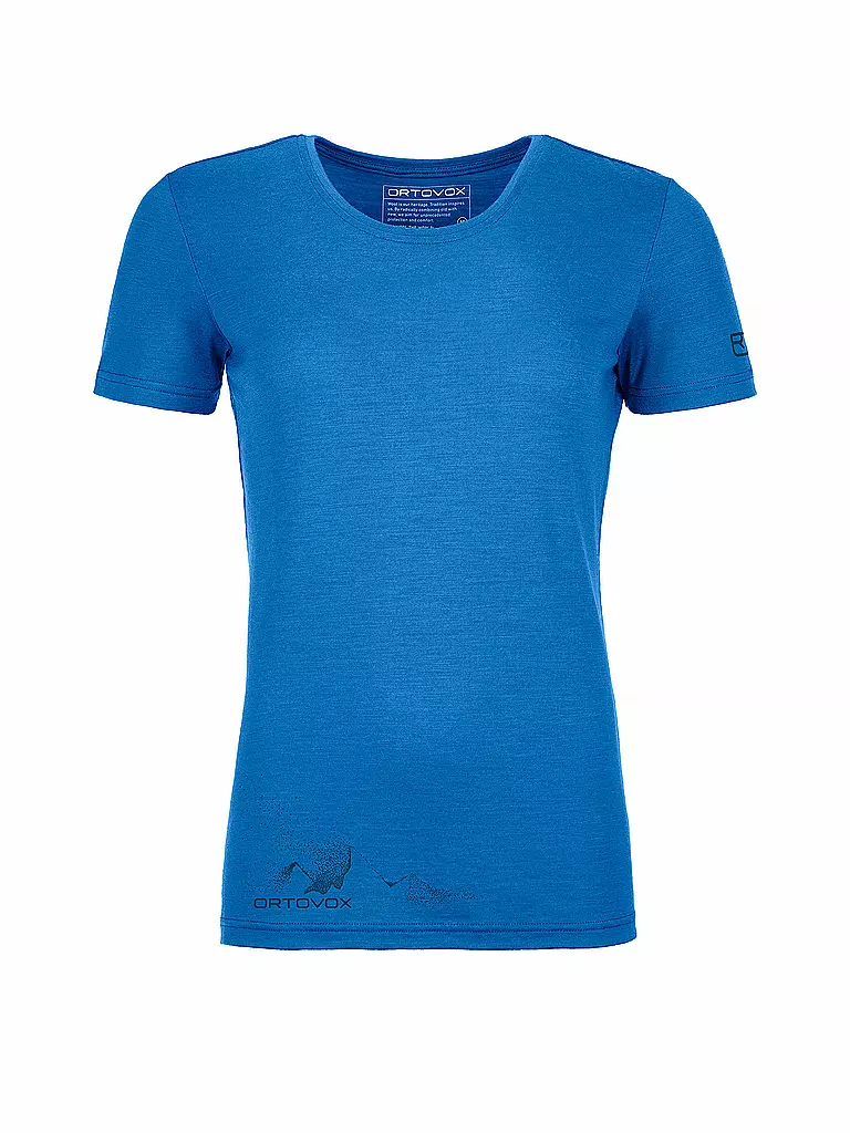 ORTOVOX | Damen Funktionsshirt 185 Merino Logo Spray | blau
