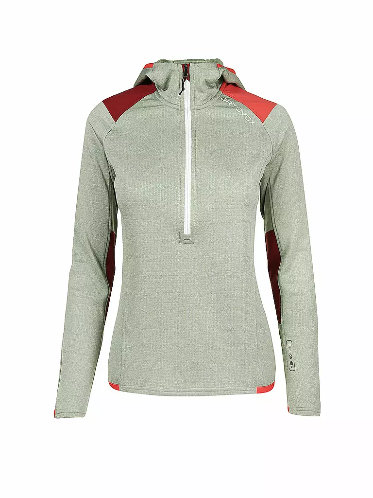 ORTOVOX | Damen Funktionsshirt Fleece Light Grid Zip | grün