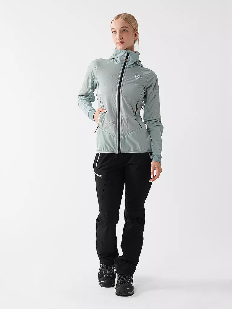 ORTOVOX | Damen Hybridjacke Col Becchei SW Hoodie | hellblau