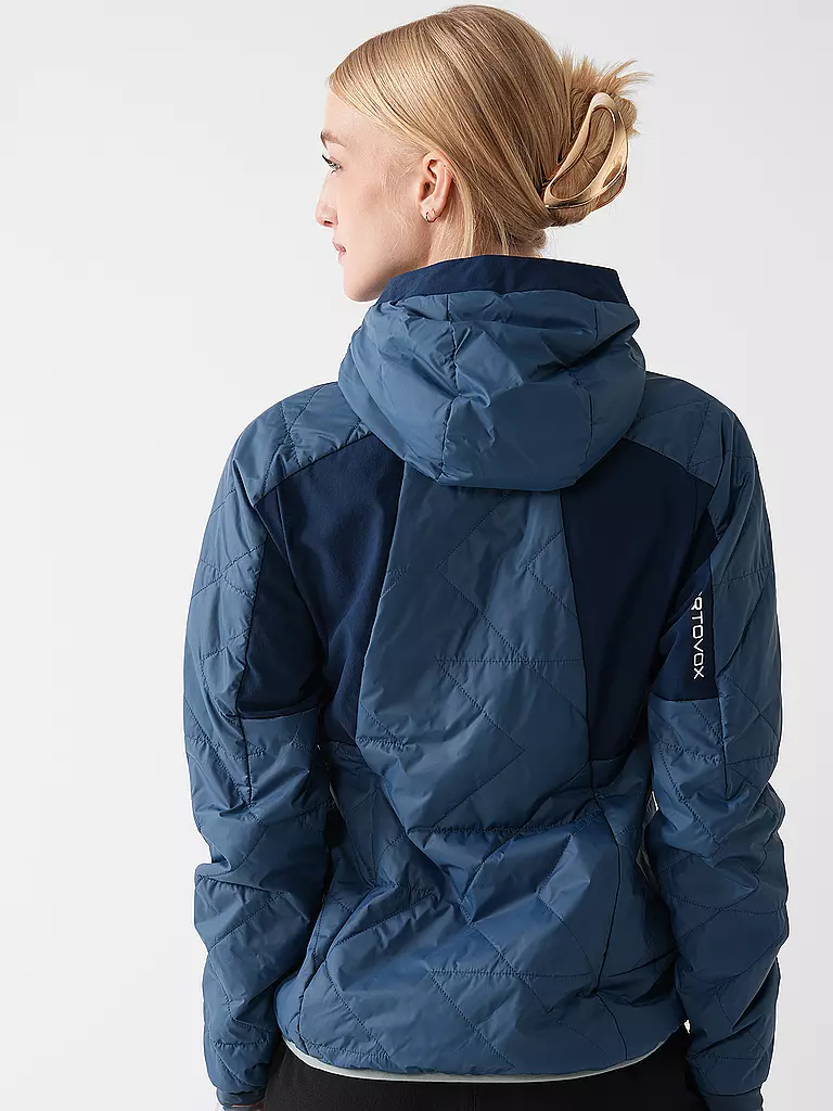 ORTOVOX | Damen Isojacke Piz Boé Swisswool Hoodie | blau