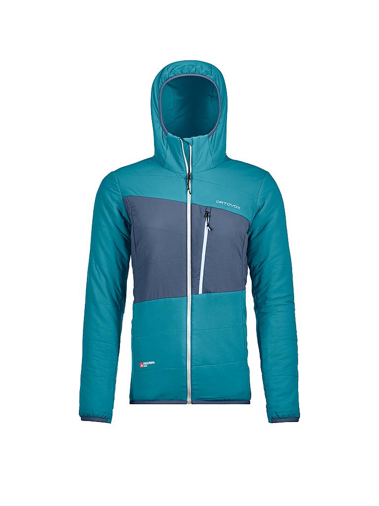 ORTOVOX | Damen Isolationsjacke Zebru Hoody SWISSWOOL | türkis