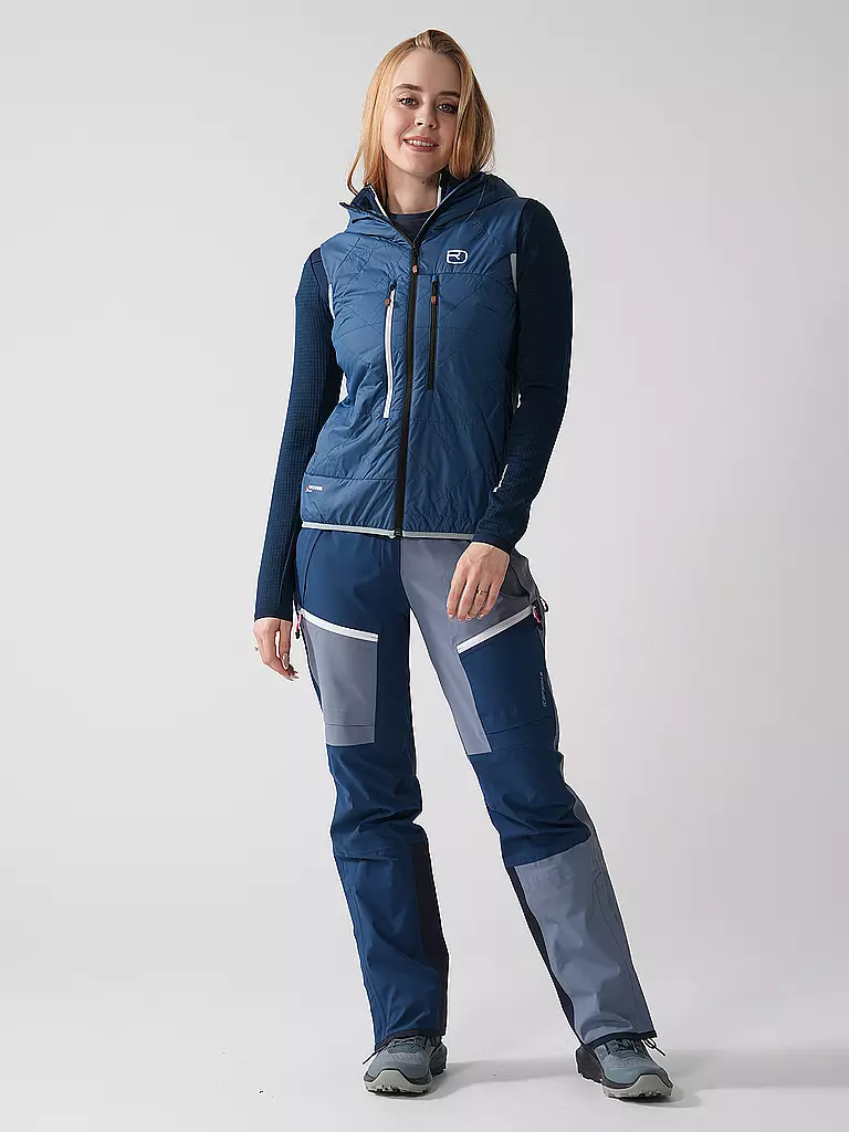 ORTOVOX | Damen Isoweste Swisswool Piz Boè Hoodie | blau