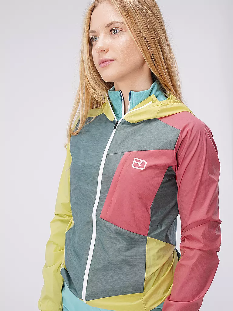 ORTOVOX | Damen Jacke Windbreaker Hoodie | grau