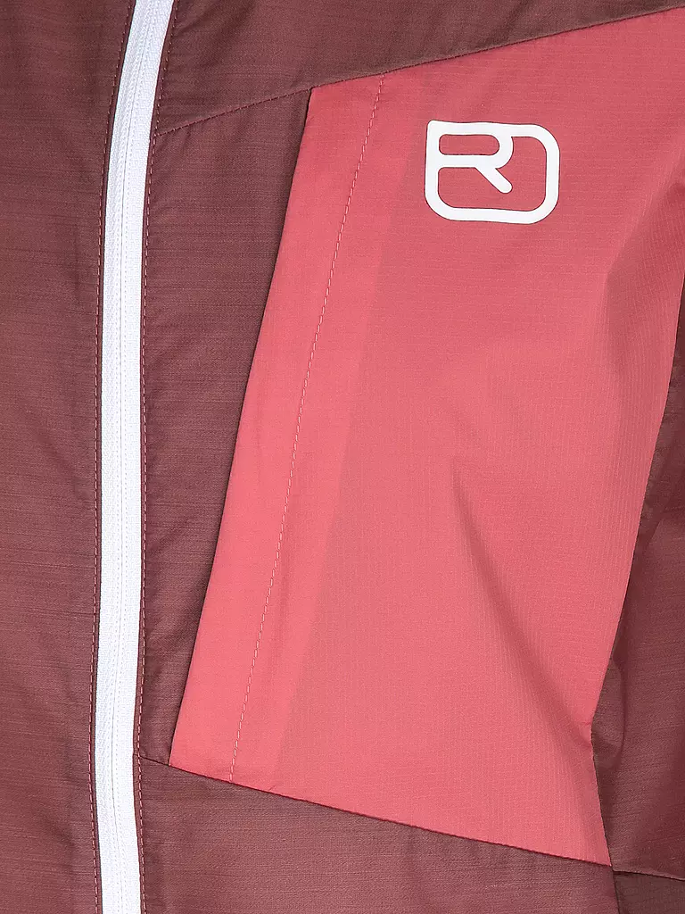 ORTOVOX | Damen Jacke Windbreaker Hoodie | dunkelrot