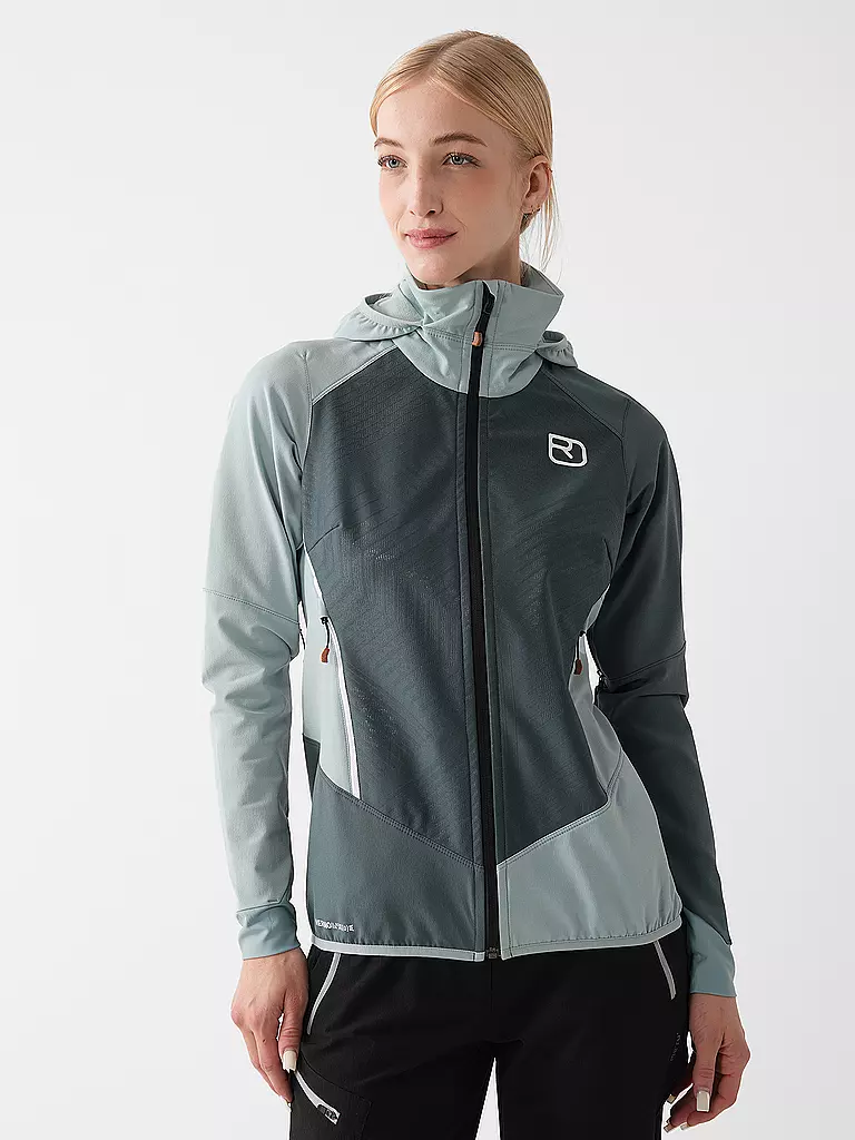ORTOVOX | Damen Softshelljacke Col Becchei Hoodie | schwarz