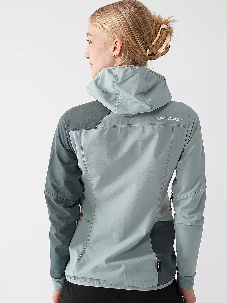 ORTOVOX | Damen Softshelljacke Col Becchei Hoodie | schwarz