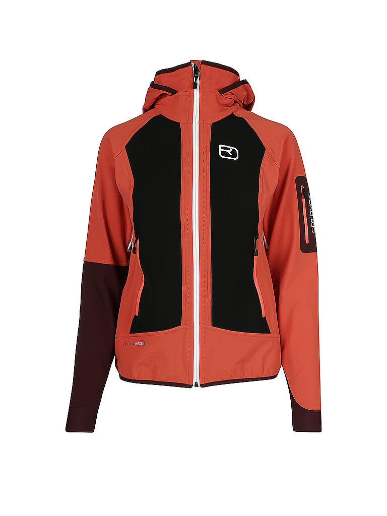ORTOVOX | Damen Softshelljacke Naturetec Light Col Becchei | rot