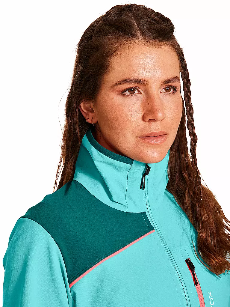 ORTOVOX | Damen Softshelljacke Pala Hoodie Light | türkis