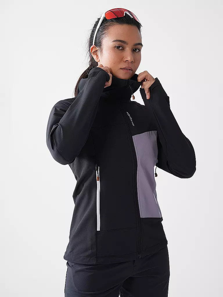 ORTOVOX | Damen Softshelljacke Seceda Hoodie | schwarz