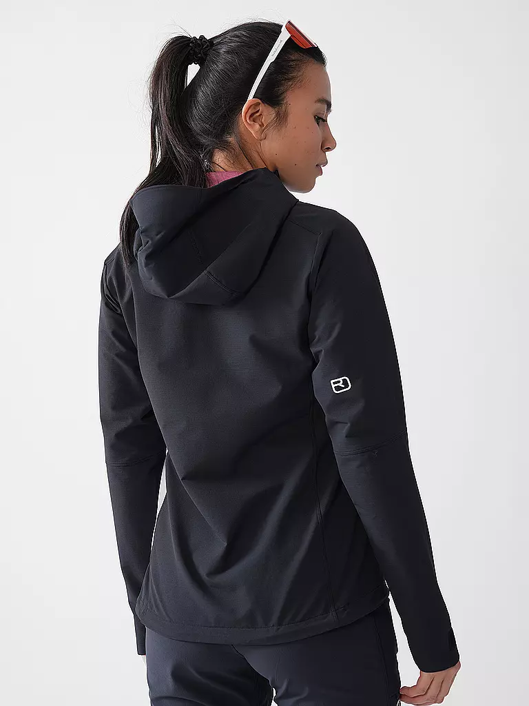 ORTOVOX | Damen Softshelljacke Seceda Hoodie | schwarz