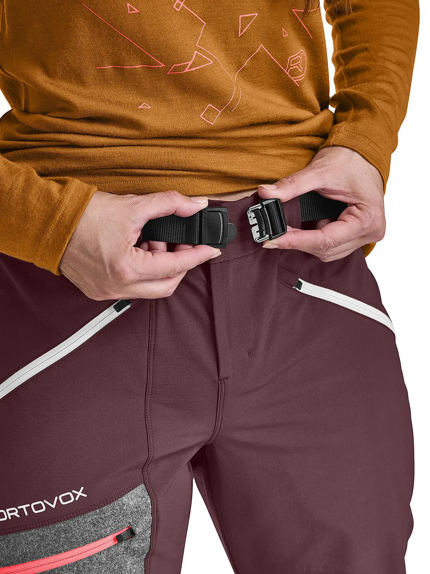 ORTOVOX | Damen Tourenhose Cevedale | dunkelrot