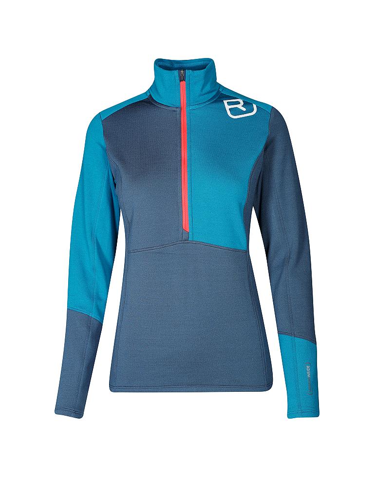 ORTOVOX | Damen Tourenshirt Fleece Light Zip Neck | blau