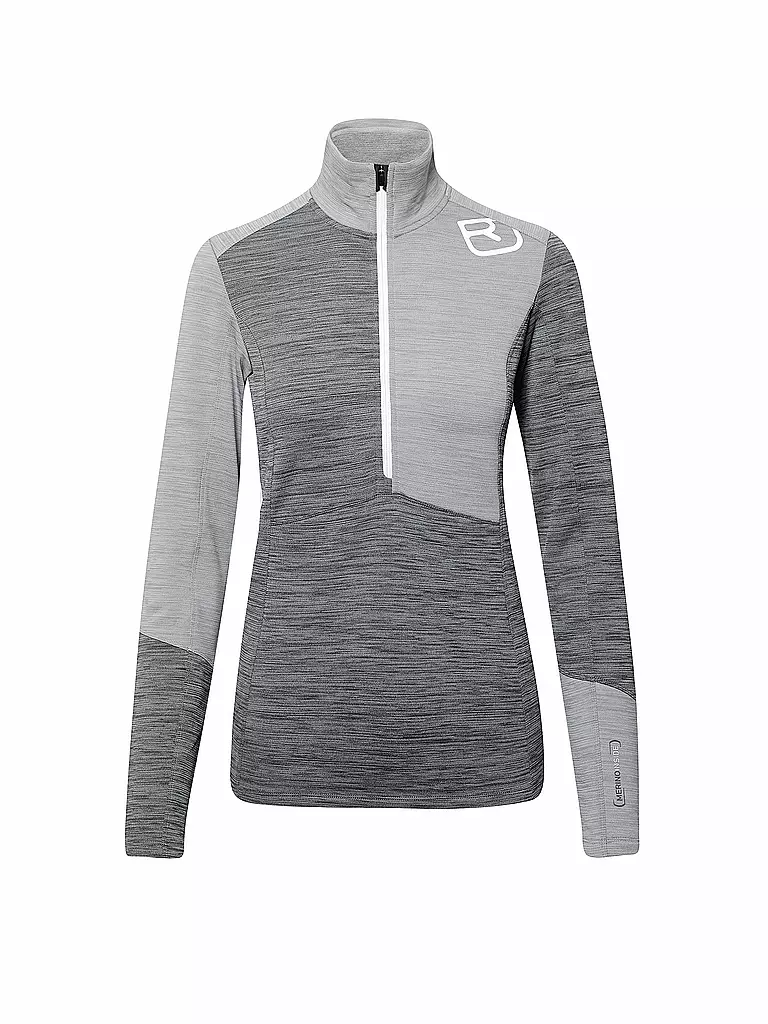 ORTOVOX | Damen Tourenshirt Fleece Light Zip Neck | grau