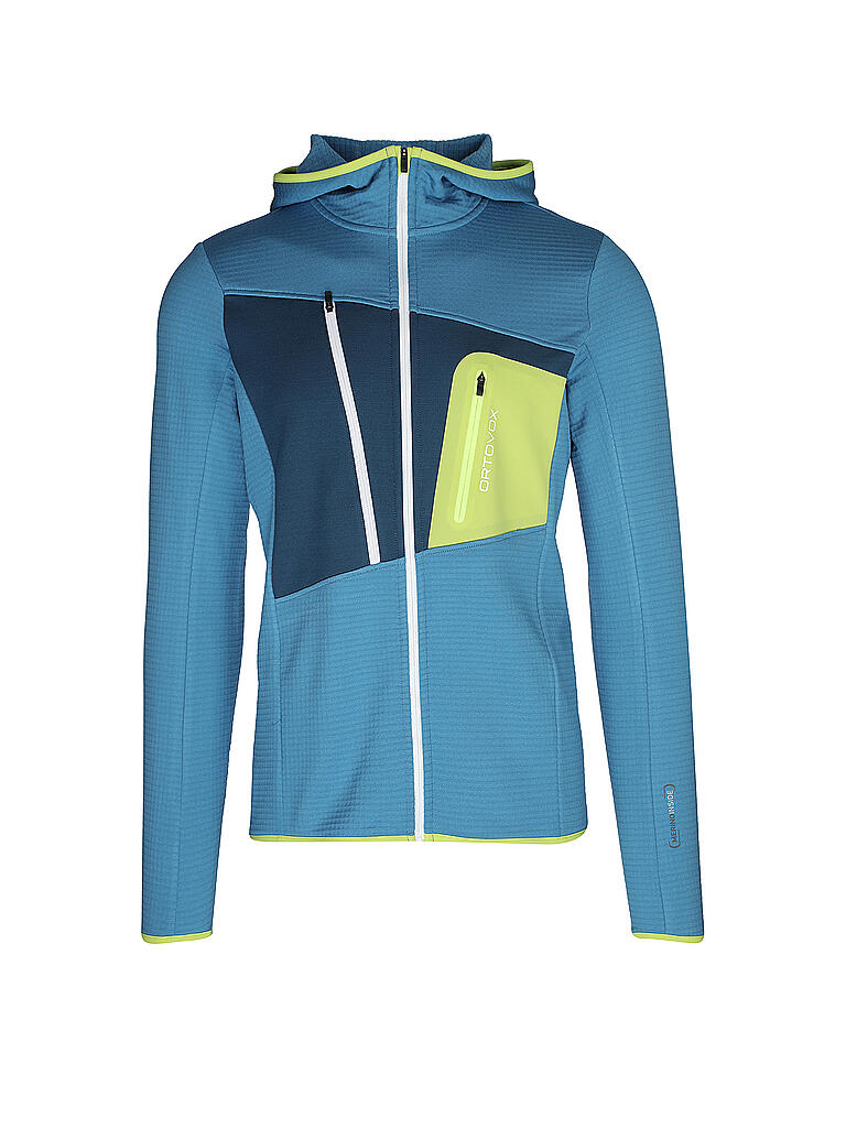 ORTOVOX | Herren Fleecejacke Fleece Grid Hoodie | blau