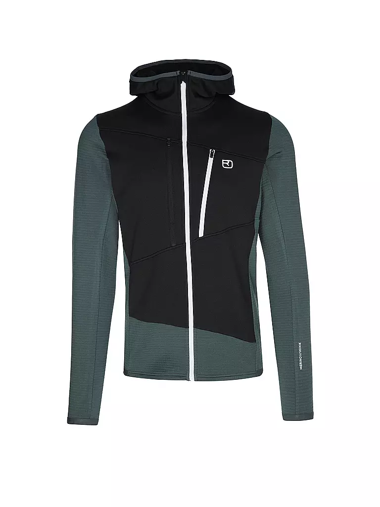 ORTOVOX | Herren Fleecejacke Grid Hoodie | grau