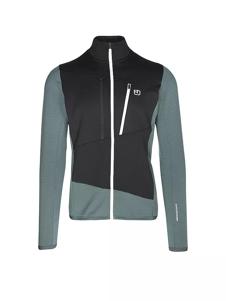ORTOVOX | Herren Fleecejacke Grid Hoodie | schwarz