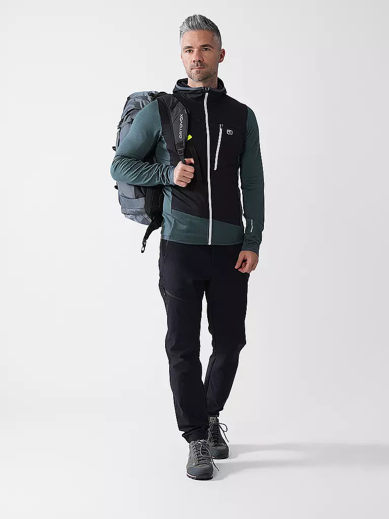ORTOVOX | Herren Fleecejacke Grid Hoodie | petrol