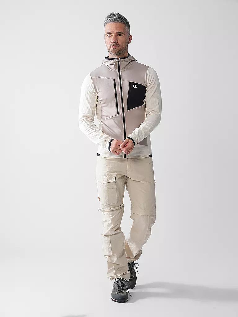 ORTOVOX | Herren Fleecejacke Grid Hoodie | beige