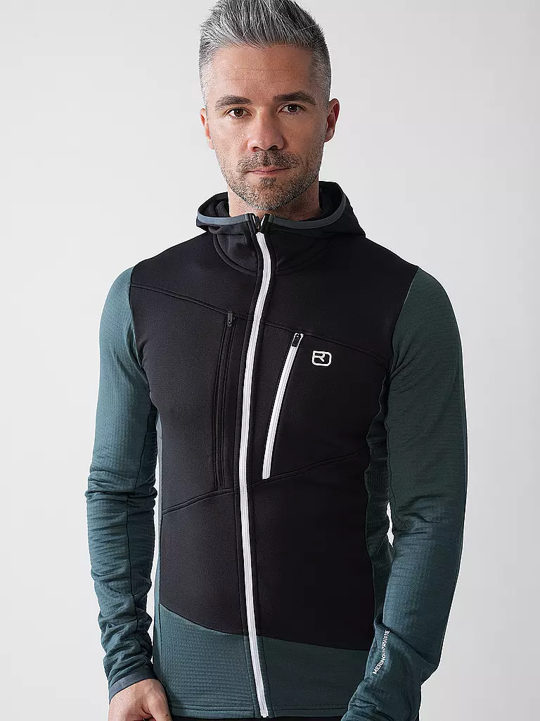 ORTOVOX | Herren Fleecejacke Grid Hoodie | beige