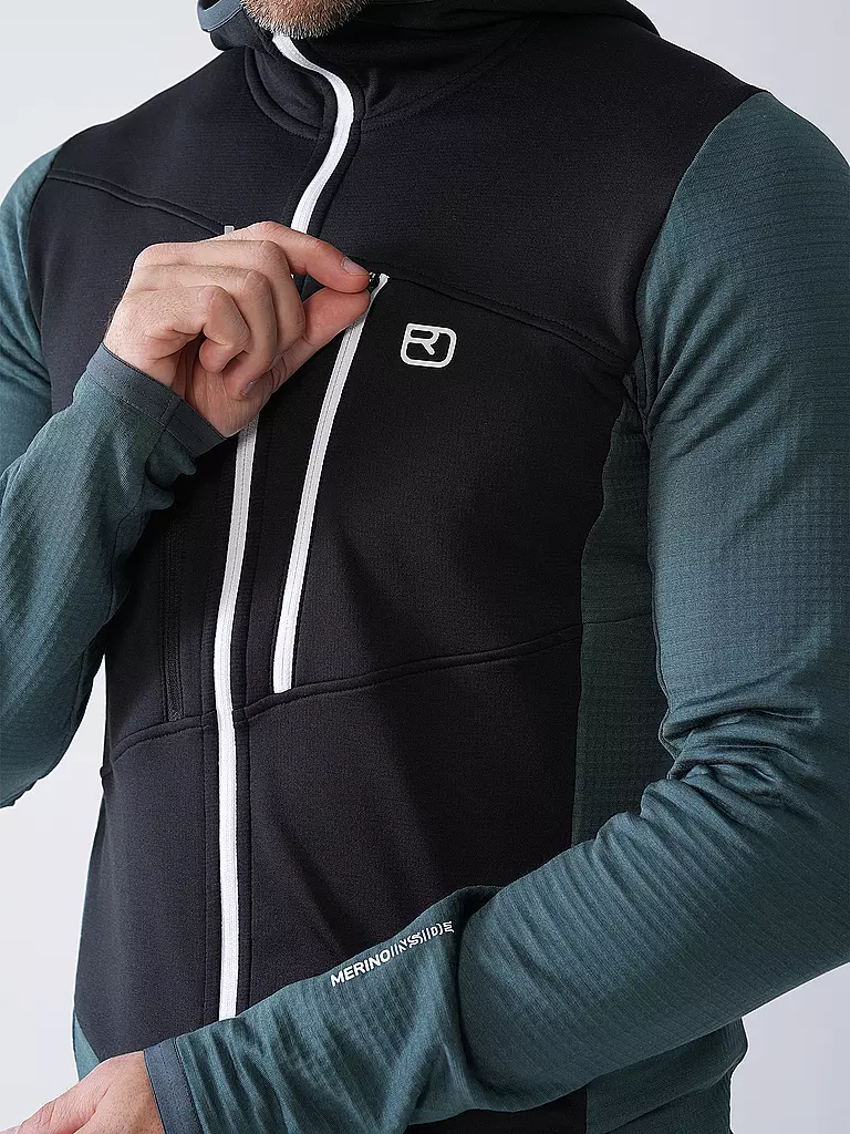 ORTOVOX | Herren Fleecejacke Grid Hoodie | beige