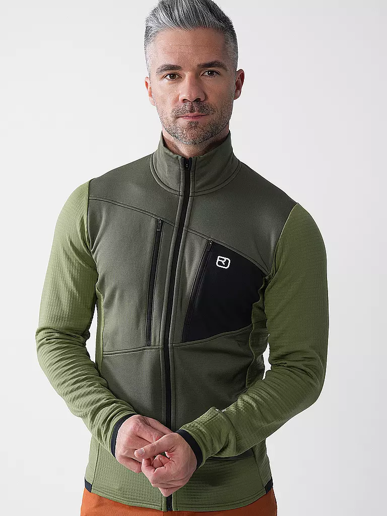 ORTOVOX | Herren Fleecejacke Grid | hellblau
