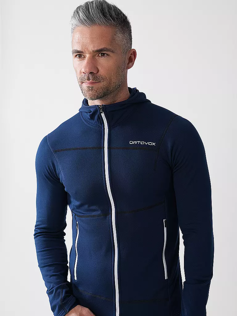 ORTOVOX | Herren Fleecejacke Light Hoodie | dunkelblau