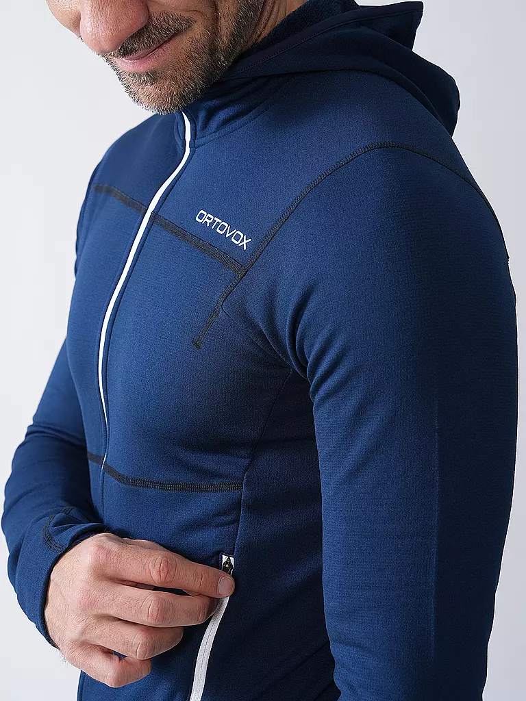 ORTOVOX | Herren Fleecejacke Light Hoodie | dunkelblau