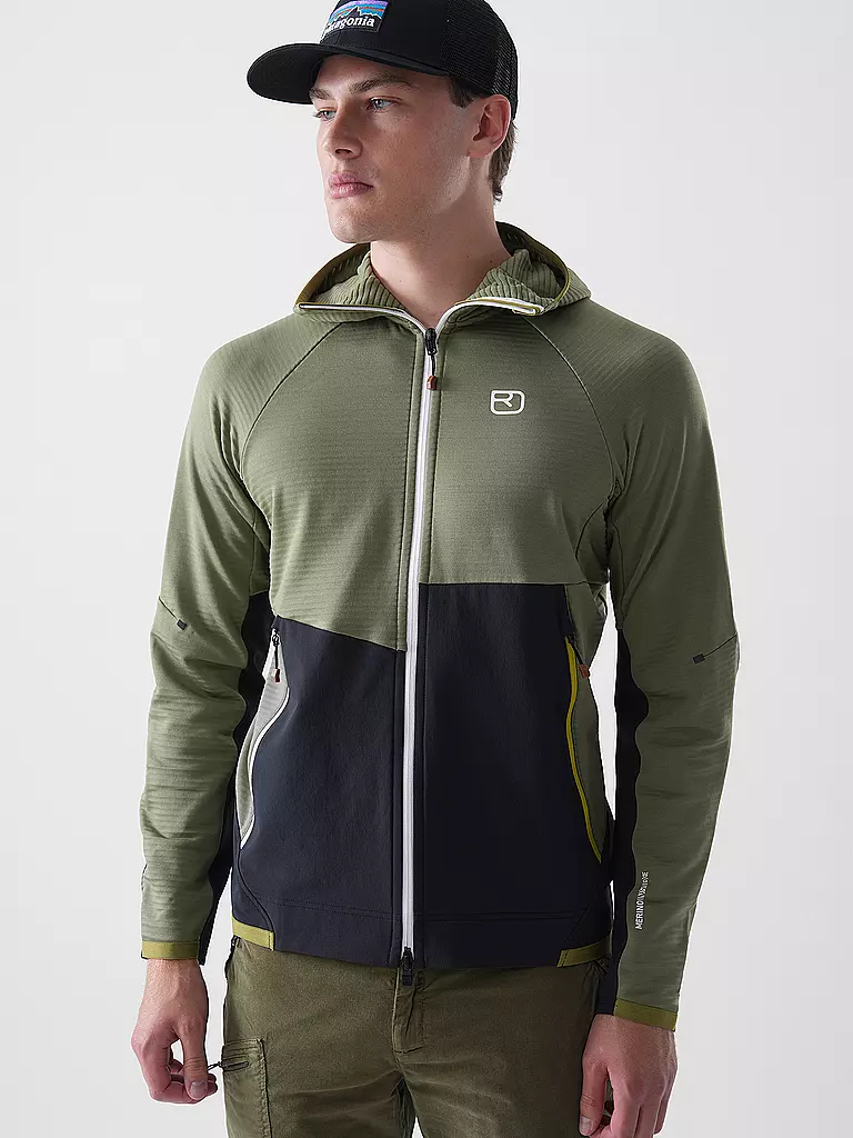 ORTOVOX | Herren Fleecejacke RIB Hoodie | olive
