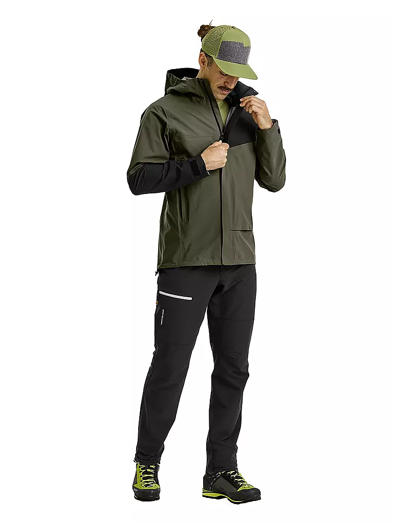 ORTOVOX | Herren Jacke Seceda 3L Hoodie | olive
