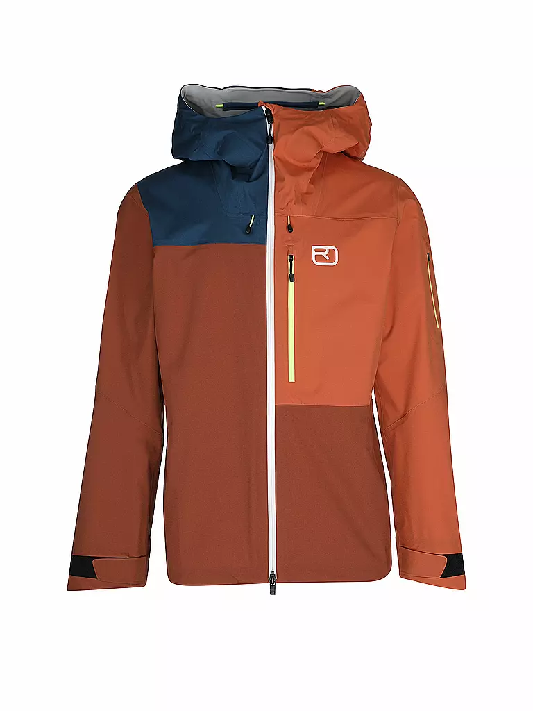 ORTOVOX | Herren Tourenjacke Ortler 3L Hoodie | kupfer