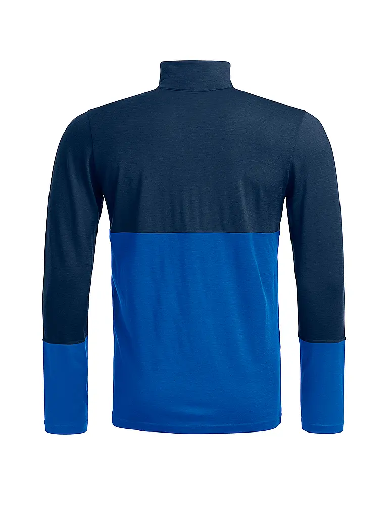 ORTOVOX | Herren Unterzieh Zipshirt 185 ROCK'N'WOOL | blau