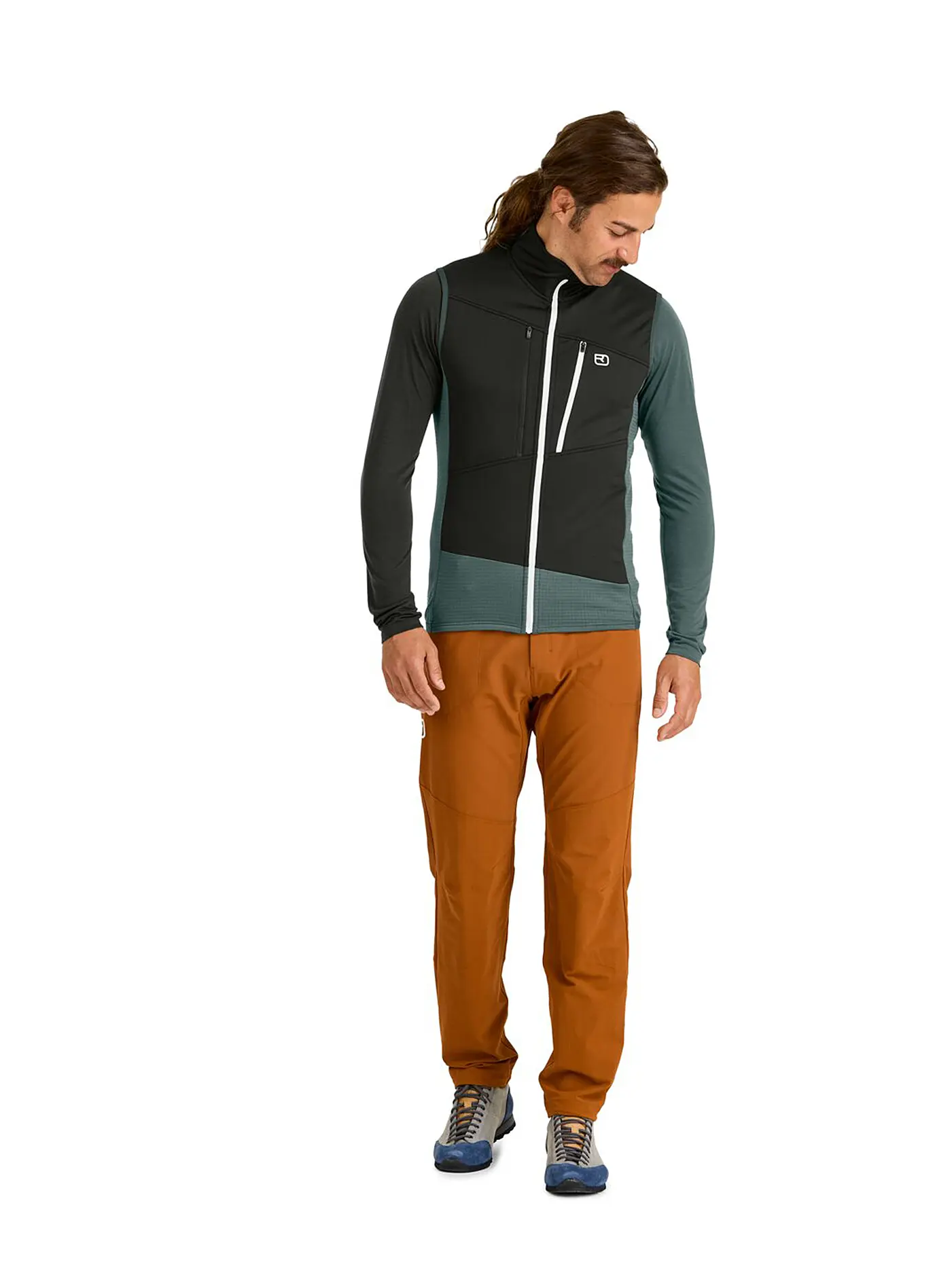 ORTOVOX | Herren Weste Fleece Grid | petrol
