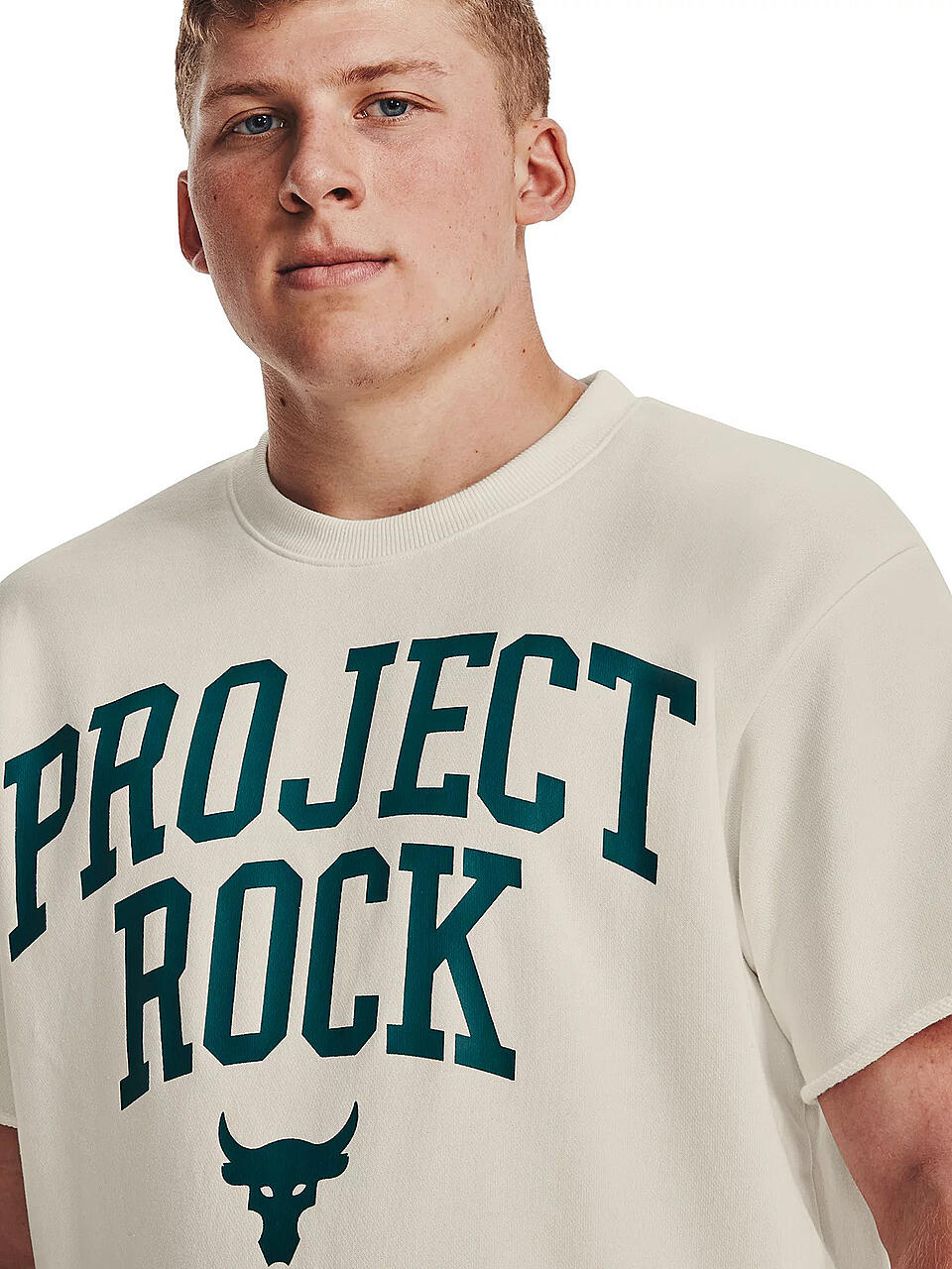 UNDER ARMOUR | Herren T-Shirt Project Rock Heavyweight Terry  | beige