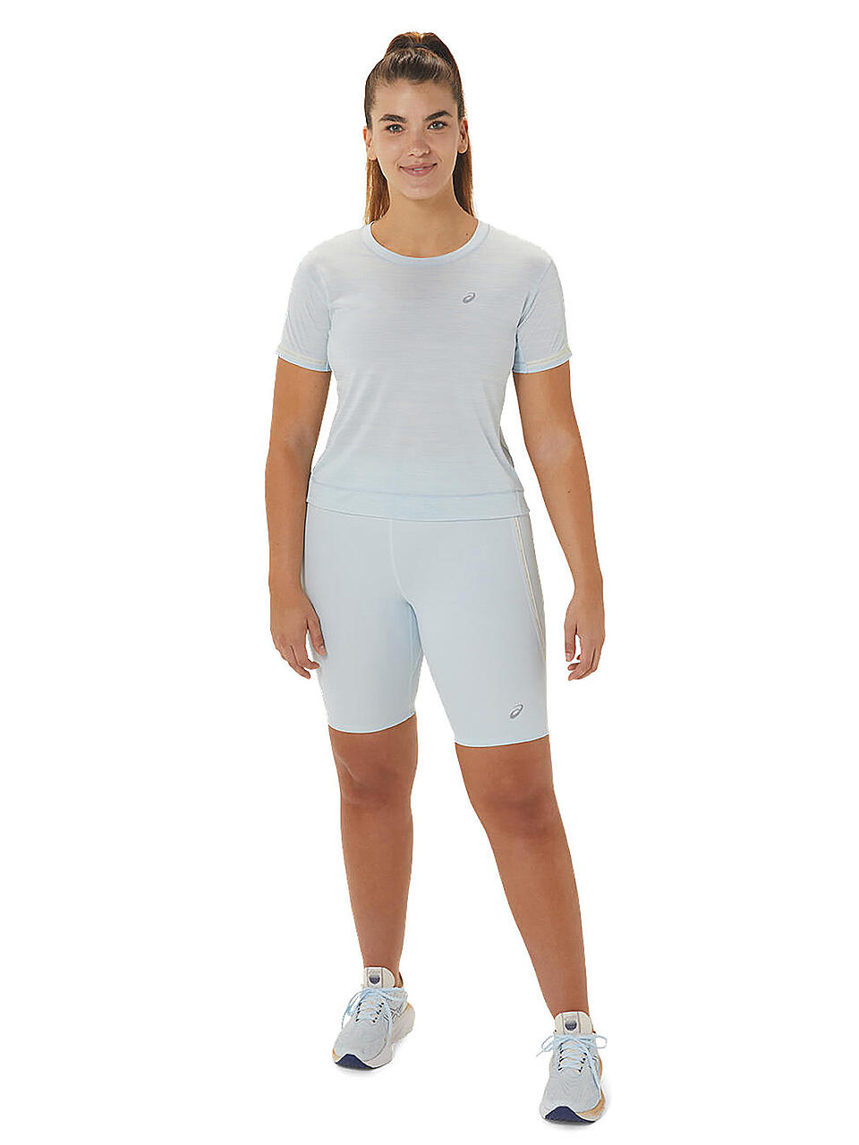 ASICS | Damen Laufshirt Race Crop Top | hellblau