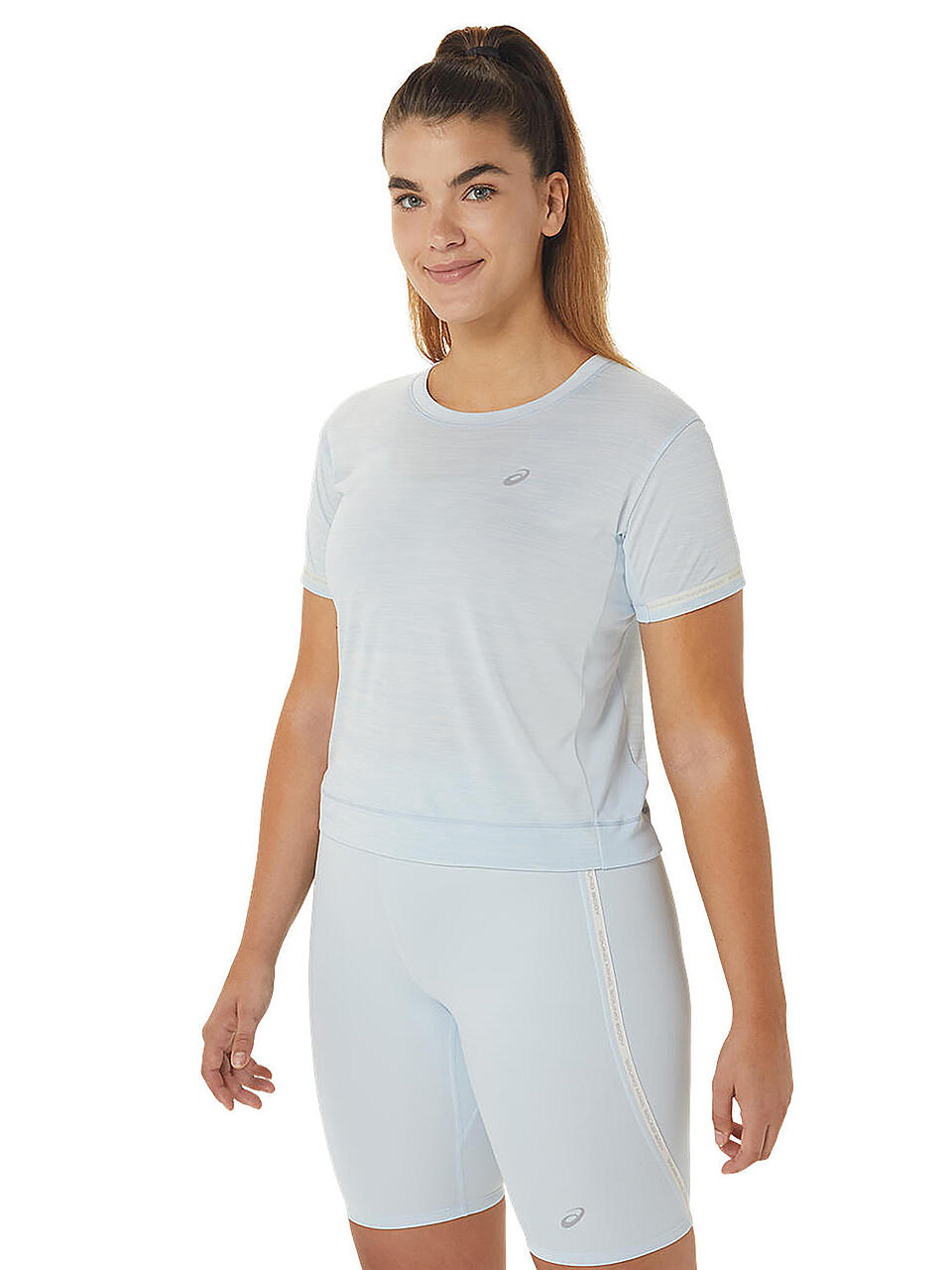 ASICS | Damen Laufshirt Race Crop Top | hellblau