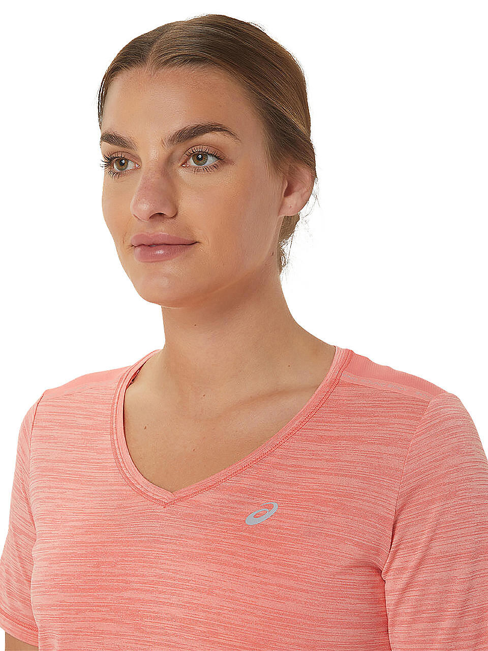 ASICS | Damen Laufshirt Race V-Neck SS Top | Koralle