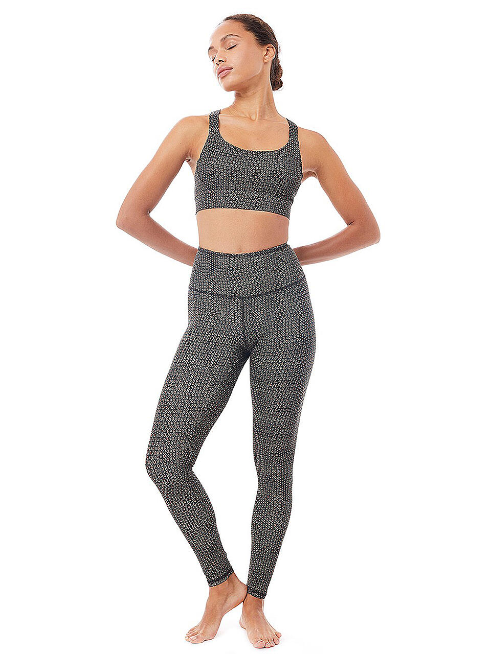 MANDALA | Damen Yoga Tight Printed | dunkelblau