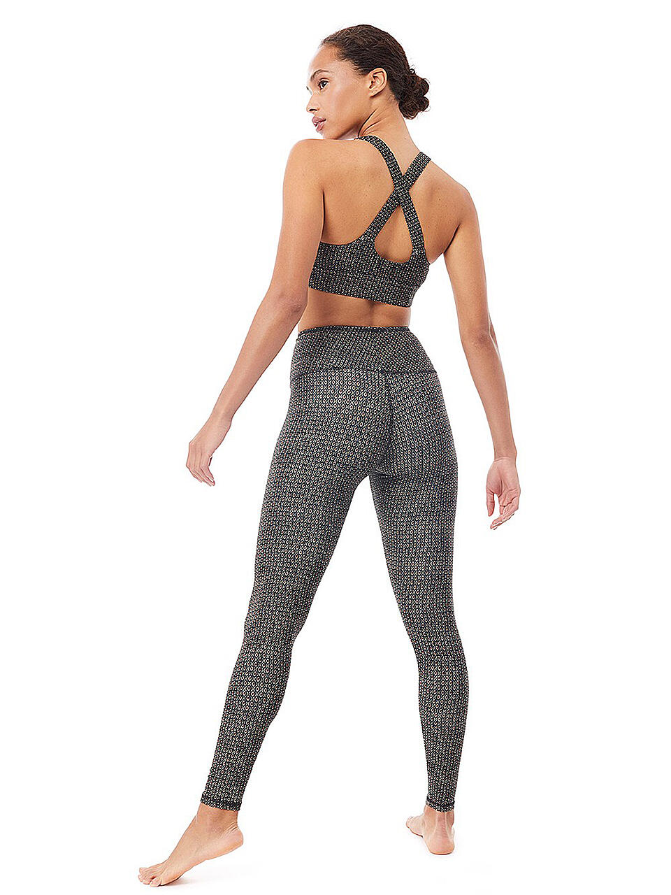 MANDALA | Damen Yoga Tight Printed | dunkelblau